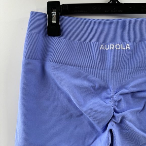 AUROLA Power Scrunch Butt Seamless High Waist Workout Biker Shorts Jacaranda - Picture 3 of 4